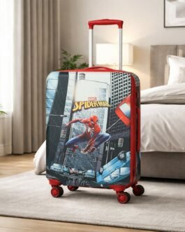 Novex Marvel Spiderman Kids Polycarbonate Trolley Bag for Boys Travel Luggage with 4 Spinner Wheel (18 Inch)