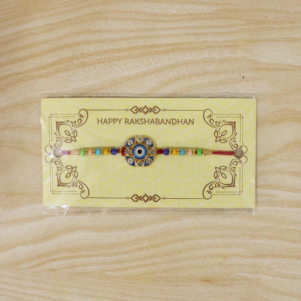 Evil Eye Floral Petal Designer Rakhi - Image 5