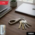 Premium Heavy Duty Metal Key Holder with Locking Carabiner Clip (1 Pc) - Image 2