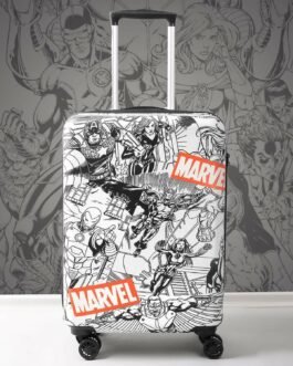 Novex Marvel Avenger Kids Trolley Bags for Travel Polycarbonate Luggage /Suitcase with 4 Wheel (Black,22 Inch)