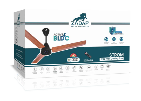 Zadap STROM 900mm High Speed BLDC Ceiling Fan with Remote(Smoke Brown) - Image 6
