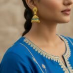 Elegent Golden Earrings For Women & Girl Traditional Jewellery Stylish Fancy Jhumka Earrings - Image 2