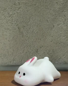 Cute Soft Bunny Night Light for Kids – Warm Glow Silicone Animal Bedside