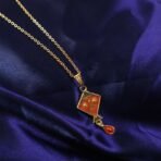 Traditional Kite Shape Pendant Necklace with Chain for Women
