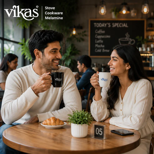 VIKAS COFFE MUG SET OF 6 PIECES WHITE - Image 4