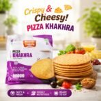 Naasta Baasta Pizza Khakhra Crispy & Cheesy Whole Wheat Ready to Eat Snack (200gm)