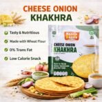 Naasta Baasta Cheese Onion Khakhra - Crispy Ready to Eat Wheat Flour Snack (200 Gm) - Image 2