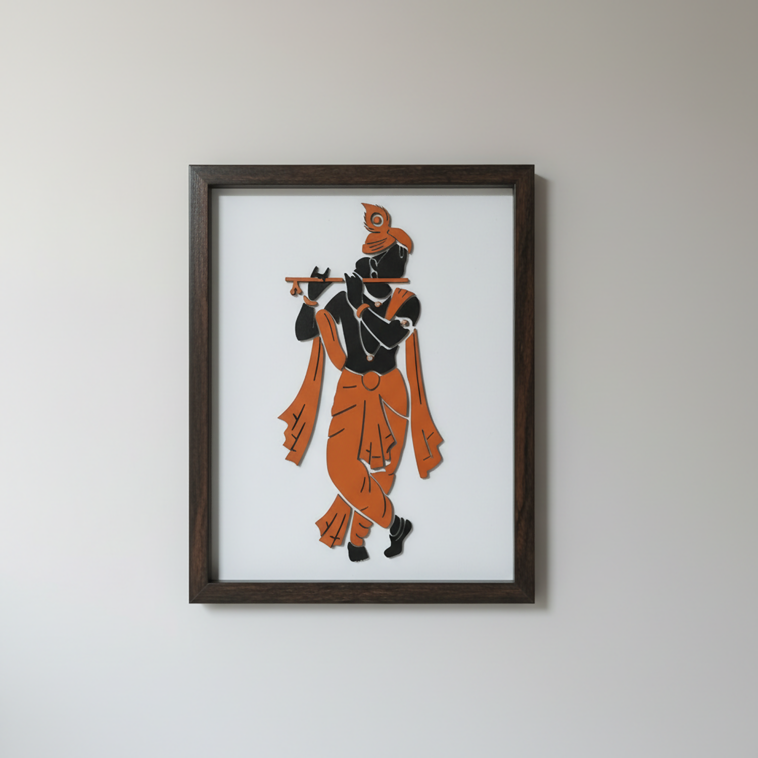 s4x27pGWu4.png Krishna Wall Art Frame | Premium Minimalist Spiritual Wall Art for Living Room, Bedroom & Meditation Space - Image 1