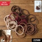 Soft Elastic Hair Bands for Women & Girls - 40 Pc Mix Colors