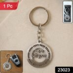 Premium Metal Round Jay Shree Krishna Keychain 1 Pc - Image 2