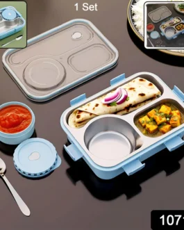 Premium Stainless Steel Compartment Lunch Box 1 Set