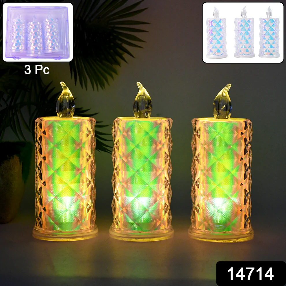 LED Flameless Decorative Candle Lights (3 Pc / Set) - Image 2