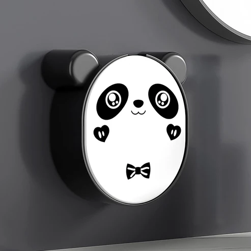 Plastic Cute Panda Soap Box – Wall Mounted Flip-Top Drain Soap Case (1 Pc) - Image 2