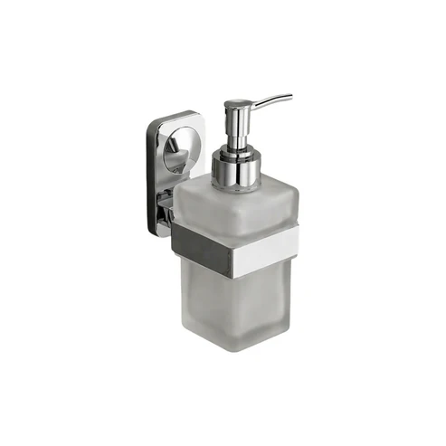 Premium Stainless Steel Wall Mounted Soap Dispenser with Frosted Glass Bottle - Image 5