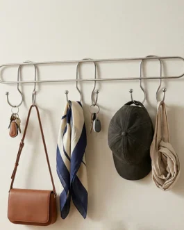 Premium Wall Mounted Metal Multi Hook Rack (1 Pc)