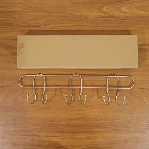 Premium Wall Mounted Metal Multi Hook Rack (1 Pc) - Image 5
