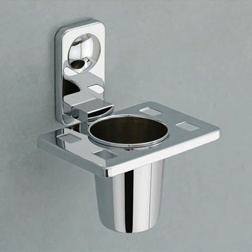 Premium Stainless Steel Wall Mounted Toothbrush Holder with Toothpaste Slot - Image 3