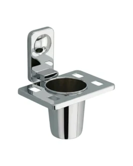 Premium Stainless Steel Wall Mounted Toothbrush Holder with Toothpaste Slot