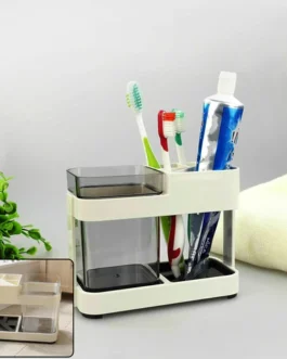 Multipurpose Toothbrush & Toothpaste Stand Holder (1 Set)