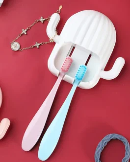 Wall Mounted Cactus-Shape Toothbrush Holder (1 Pc)