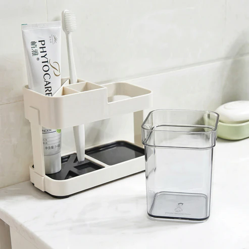 Multipurpose Toothbrush & Toothpaste Stand Holder (1 Set) - Image 4