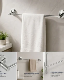 Wall Mounted Stainless Steel Towel Rod Holder Bathroom Towel Bar