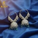 Silver Mint Blue with Teal Drops