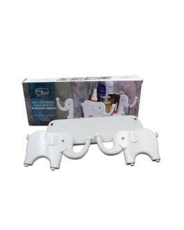 Elephant-Shaped Wall Shelf – No-Punch Mini Organizer for Kitchen & Bathroom