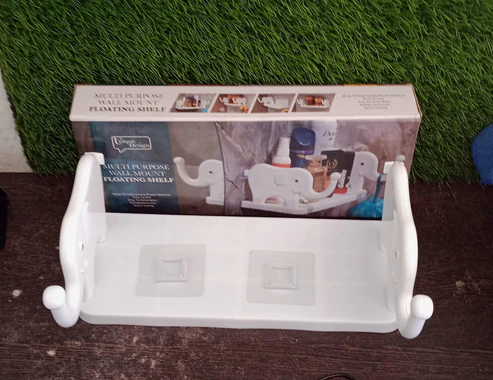 Elephant-Shaped Wall Shelf – No-Punch Mini Organizer for Kitchen & Bathroom - Image 8