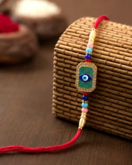 Colorful Evil Eye Designer Rakhi with Beads (1 Pc)