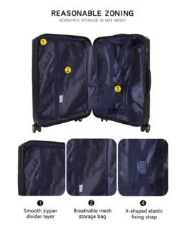 3-Piece Hardshell Luggage Set with Spinner Wheels & TSA Lock