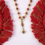 Ram Naam Gada Gold Pendant & Rudraksha Mala - Image 2
