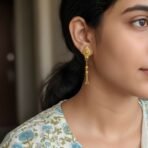 Long Chain Beads Golden Earrings for Women & Girls – Traditional Fancy Jewellery Gift - Image 2