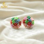 Elegant Handmade Flower Cluster Earrings for Women & Girls