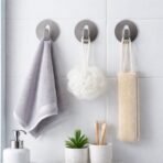 Heavy Duty Self-Adhesive Stainless Hooks – Waterproof for Robes, Coats & Towels