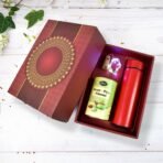 Personalized Temperature Bottle with Light and Kesar Pista Chocolate 3 Pc Set - Image 2