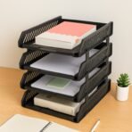 4-Layer Multifunctional Office File Rack with Drawers