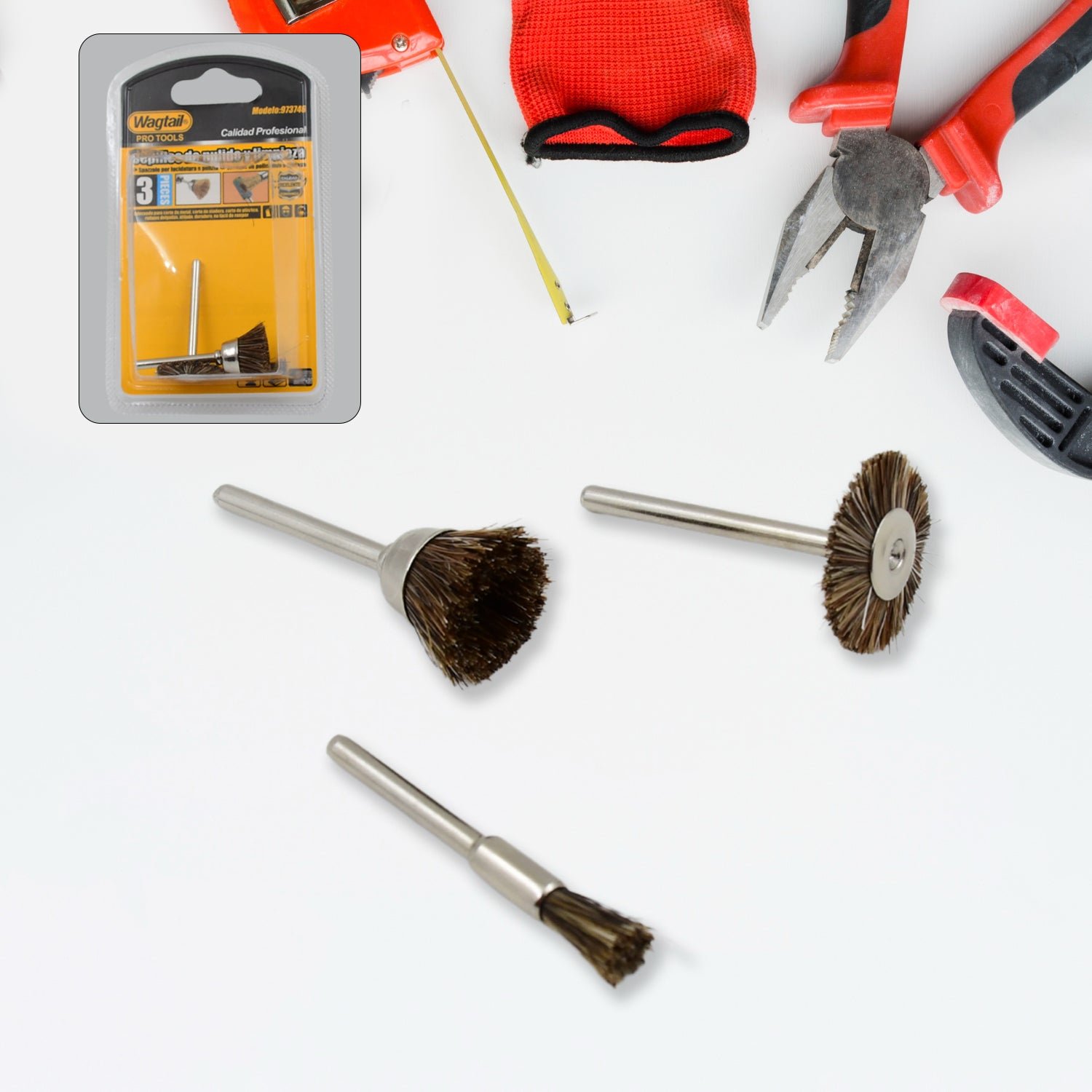 01_265e8f7b-d2a2-4023-afb7-ce06dbe8186b.jpg Brass Wire Wheels, 3 Pcs Brass Wire Wheels, Rust Removal Tool - Image 1