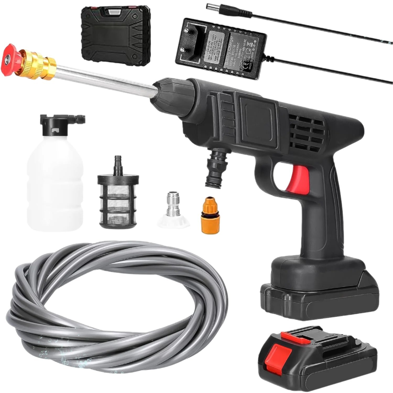 01_645f9cb6-dba2-42da-b176-83ba5a76935d.jpg 48V Car Washer Gun Wireless High Pressure Washer Water Spray Gun, Car washing Kit - Image 1