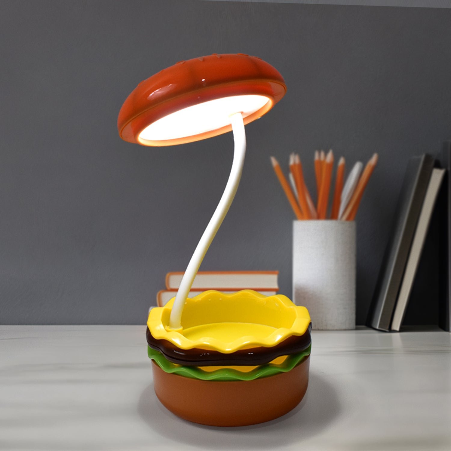 01_68edc42a-6ef4-4519-a32e-b1ca11b39900.jpg Burger Delight: Folding LED Night Lamp (1 Pc) - Image 1
