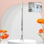 Stainless Steel Telescopic Pole Clothes Hooks Hanger (1 Pc / 155 cm)