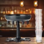 6 shot Win glass dispensers With tray & 6 Pcs Glass