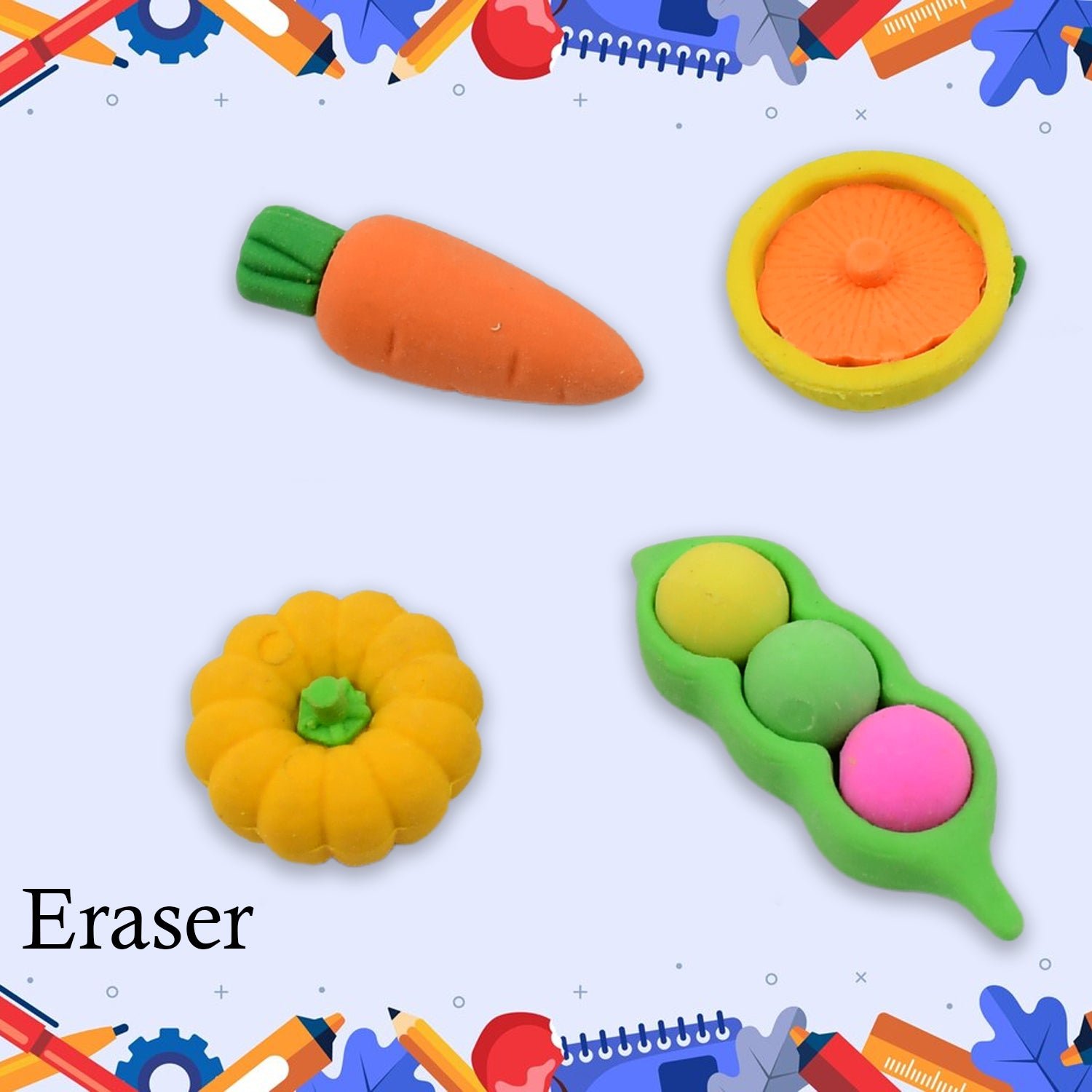 01_aa83f7f2-1383-45a2-8c51-50672d6a87c2.jpg Fancy & Stylish Colorful Erasers Set - 4 Pieces - Image 1