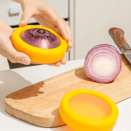Premium Yellow Vegetable & Fruit Saver Container - 1 Pc