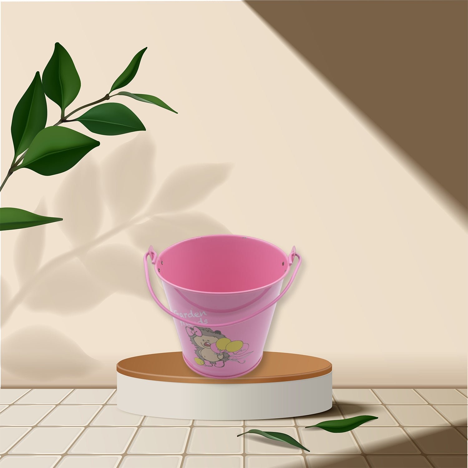 02_fe4b2e13-5aab-4180-b6d1-5077dee1bff0.jpg Small Metal Bucket for Plants & Decor (1 Pc, With Handle) - Image 1