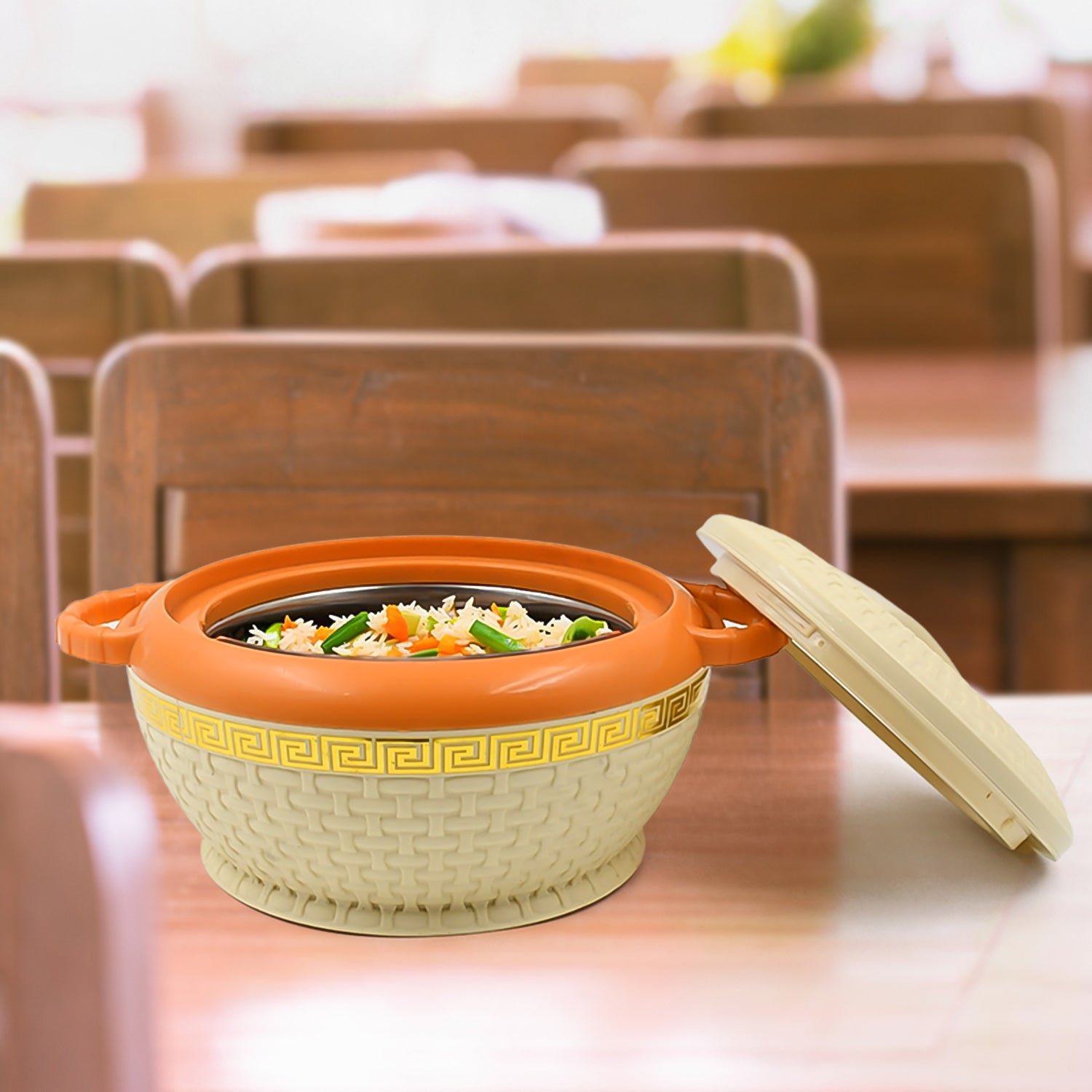 03_29ecb1be-5cbb-45ef-bf82-7da1b3914e8f.jpg Insulated Hot Pot Inner Stainless Steel Serving Casserole with Lid (800 ML Approx) - Image 1