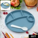 Biodegradable 5-Compartment Food Plate for Kids, BPA-Free (1 Pc) - Image 2