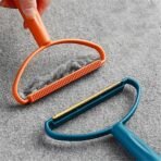 2-in-1 Portable Lint Remover with Long Handle – Fabric Brush & Sticky Roller