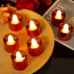 LED Tea Light Electrical Candles / Diya – Plastic Candle Lights (24 Pc Set)