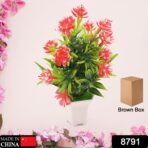 Wild Artificial Flower Plant for Home & Office Decor (1 Pc, Cute Pot) - Image 2